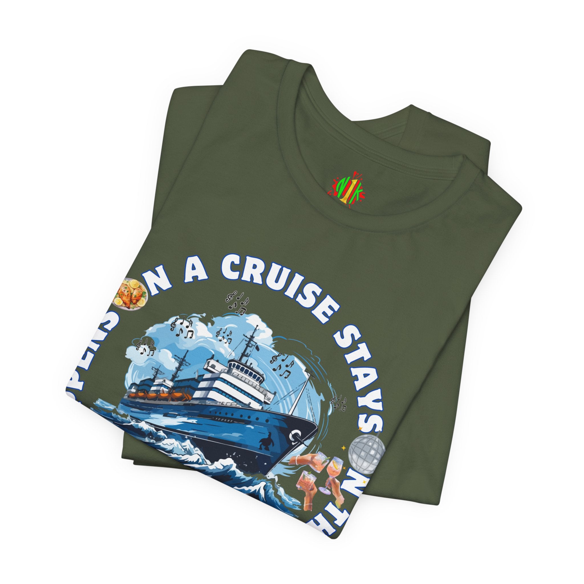 Fun Cruise Vibes Unisex Tee - "What Happens on a Cruise Stays on a Cruise"